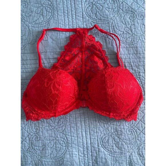 Victoria´s Secret Pink Racerback Bra Front Clasp Push Up 32C - Picture 1 of 4